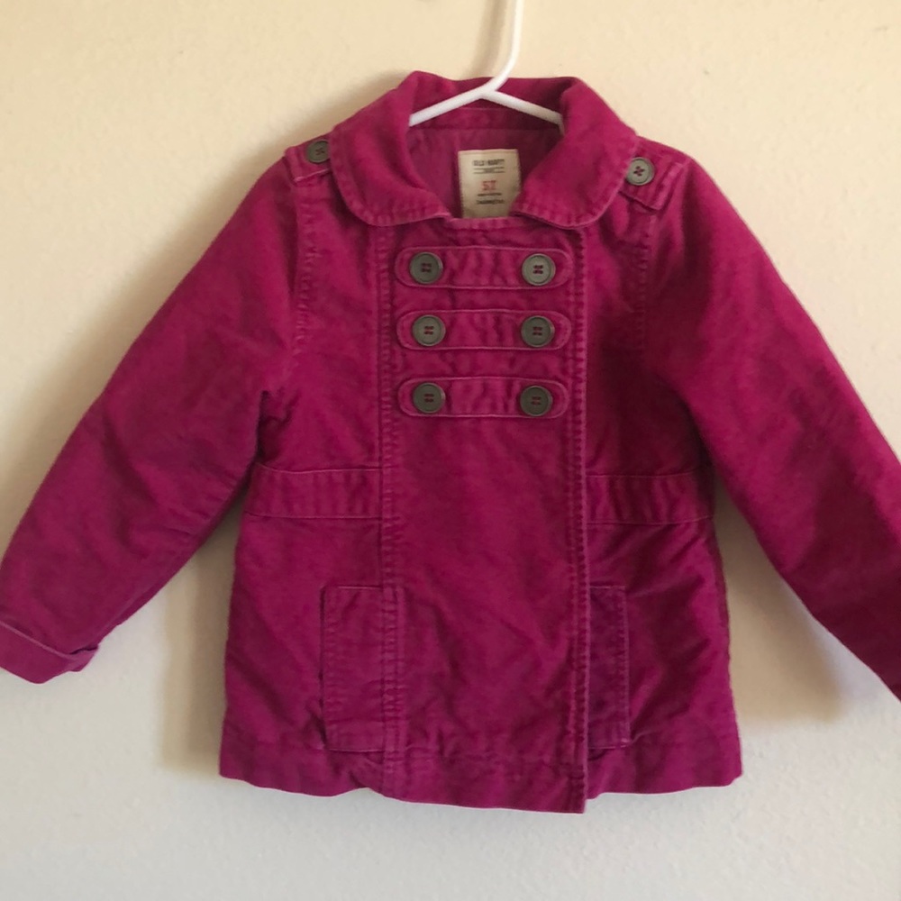 EUC 5T OldNavy heavy duty magenta jacket